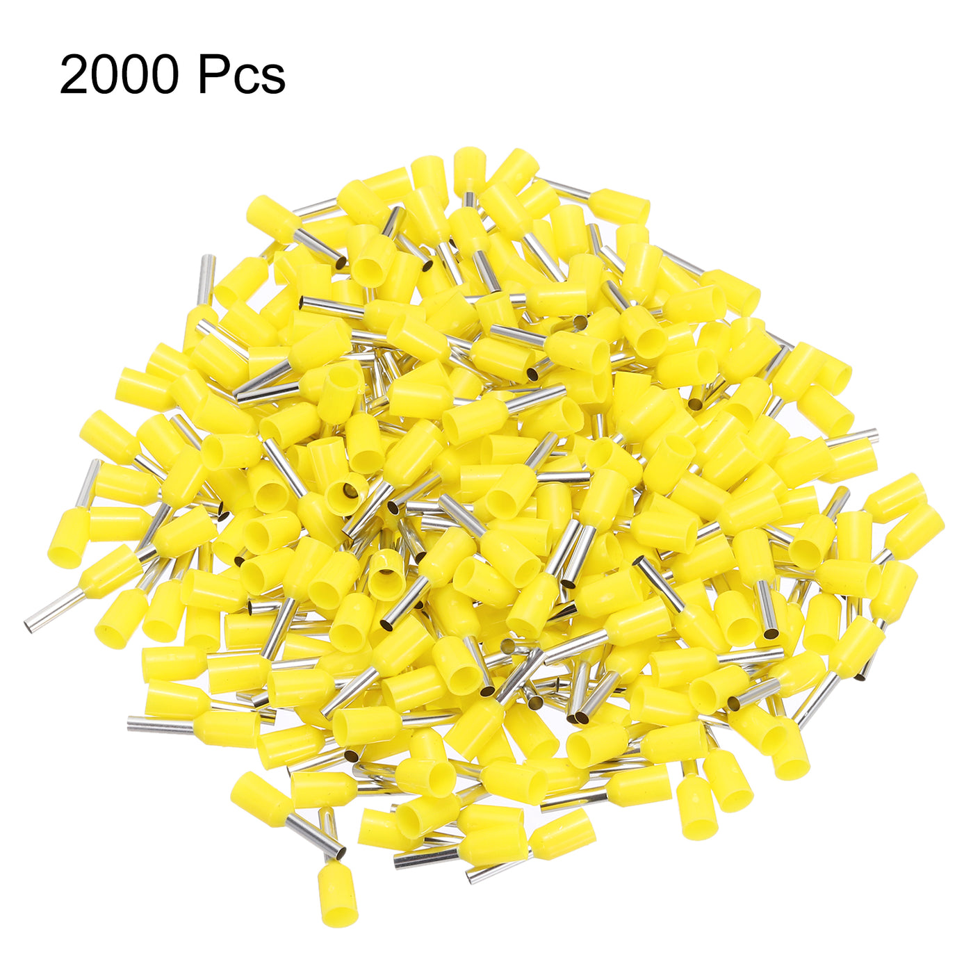 uxcell Uxcell 2000 Pcs Insulated Ferrule Wire Connector Electrical Crimp Terminal 16 AWG Yellow