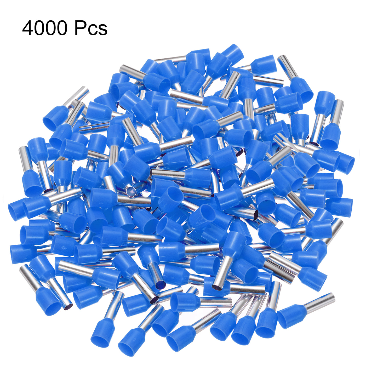 uxcell Uxcell 4000 Pcs Insulated Ferrule Wire Connector Electrical Crimp Terminal 10 AWG Blue