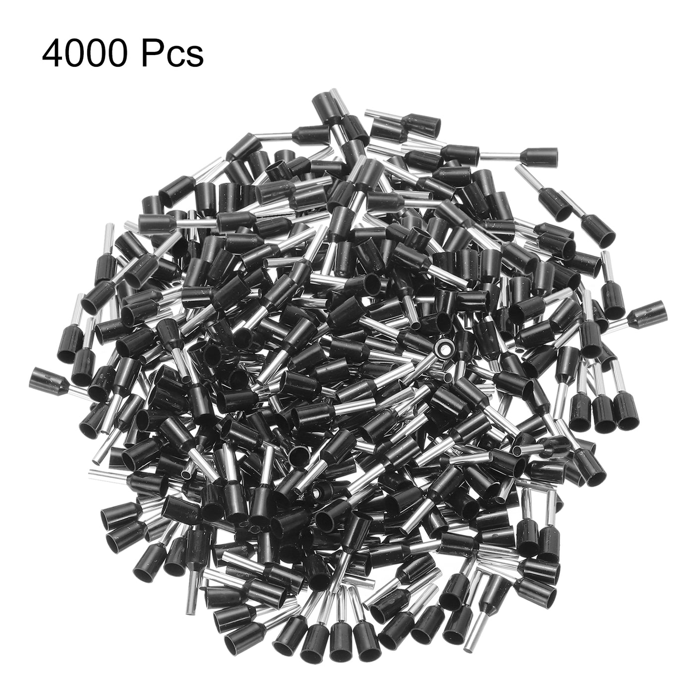 uxcell Uxcell 4000 Pcs Insulated Ferrule Wire Connector Electrical Crimp Terminal 16 AWG Black