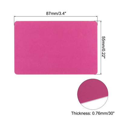 Harfington 30 Mil Graphic Quality Pink Blank PVC Card for ID Badge Printer, 20 Pack