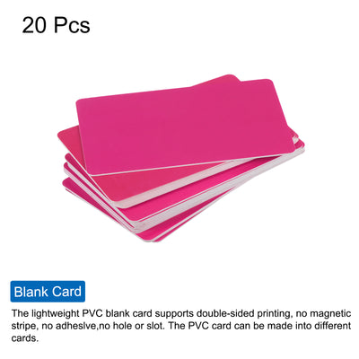 Harfington 30 Mil Graphic Quality Pink Blank PVC Card for ID Badge Printer, 20 Pack