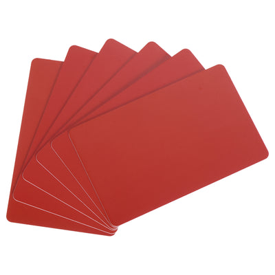 Harfington 30 Mil Graphic Quality Red Blank PVC Card for ID Badge Printer, 20 Pack