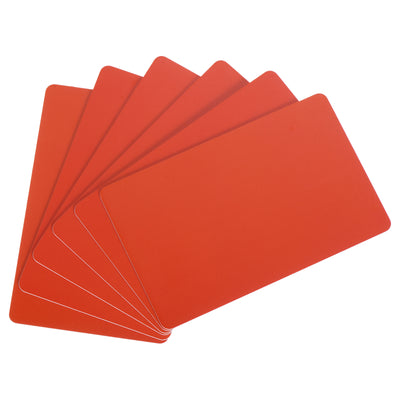 Harfington 30 Mil Graphic Quality Red Blank PVC Card for ID Badge Printer, 40 Pack