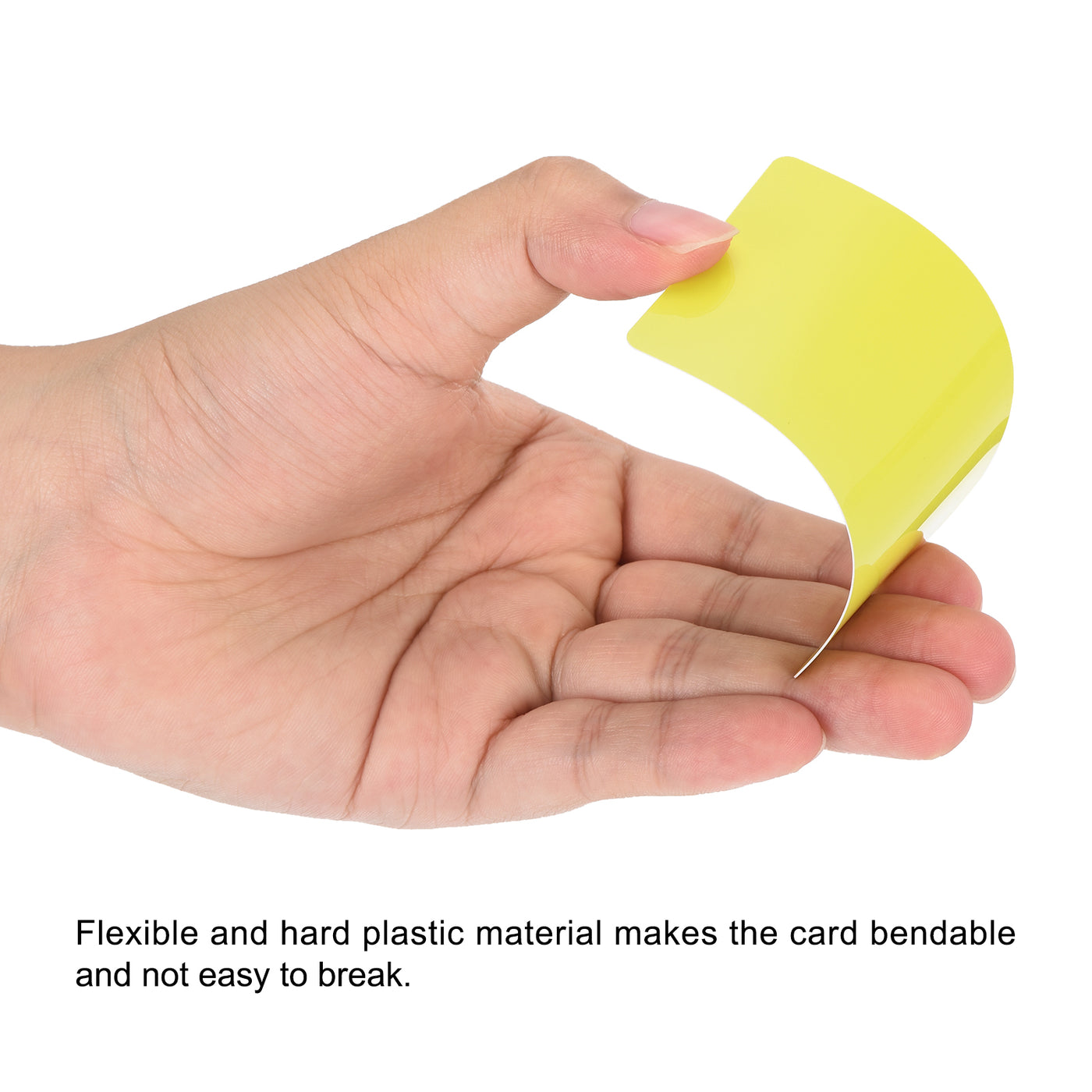 Harfington 15 Mil Graphic Quality Yellow Blank PVC Card for ID Badge Printer, 20 Pack