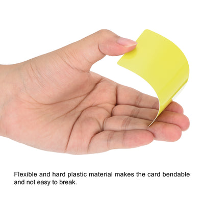 Harfington 15 Mil Graphic Quality Yellow Blank PVC Card for ID Badge Printer, 20 Pack