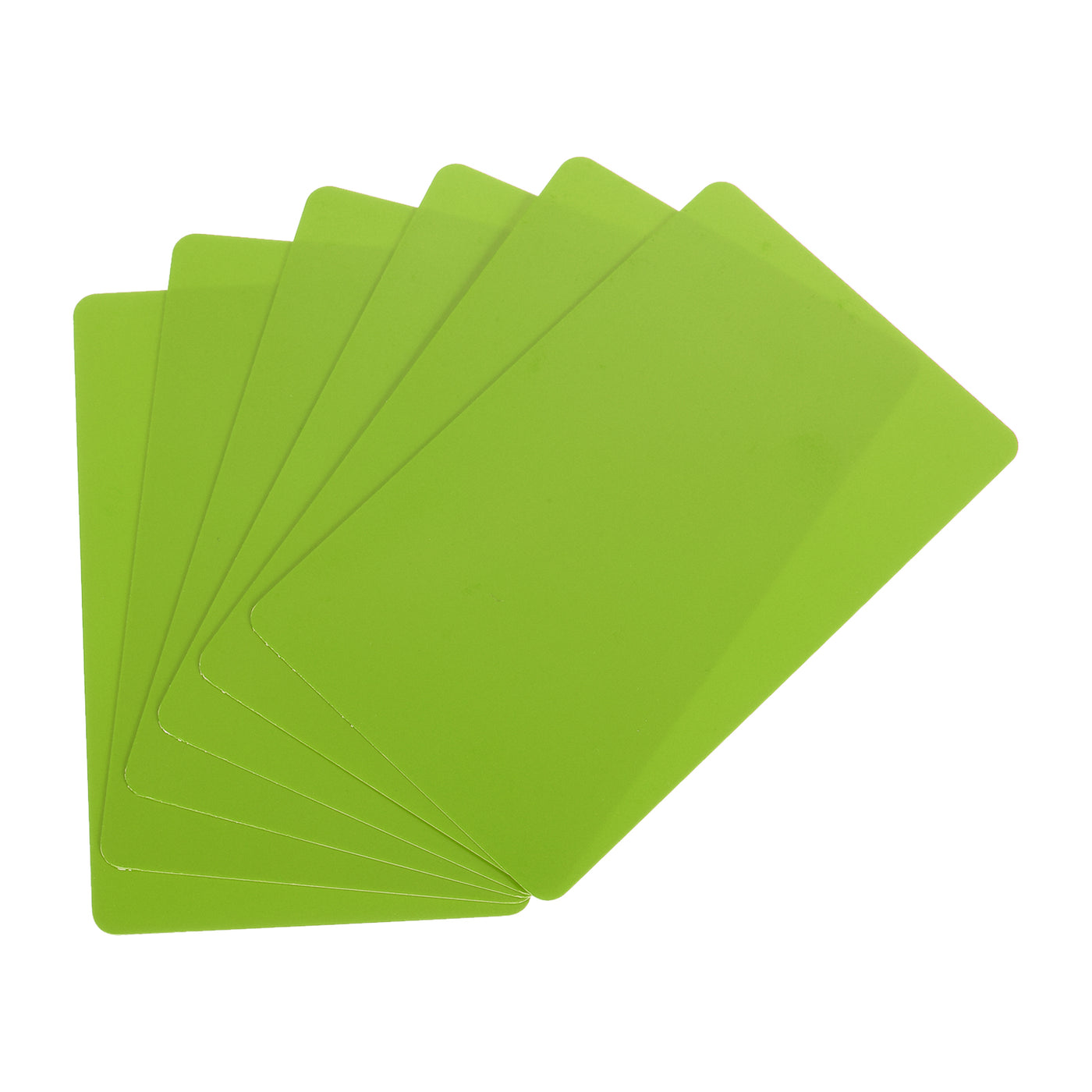 Harfington 15 Mil Graphic Quality Green Blank PVC Card for ID Badge Printer, 20 Pack