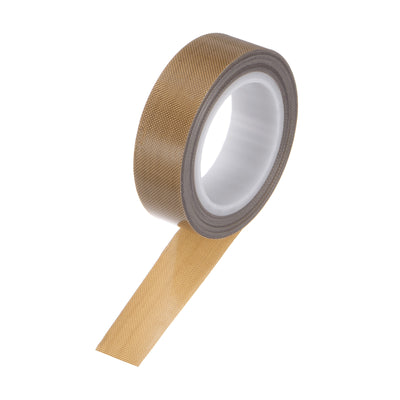 Harfington Fabric PTFE Tape 0.6" x 16ft PTFE Adhesive Tape 0.18mm Thickness Brown