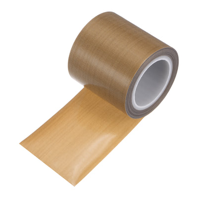 Harfington Fabric PTFE Tape 2" x 16ft PTFE Adhesive Tape 0.18mm Thickness Brown