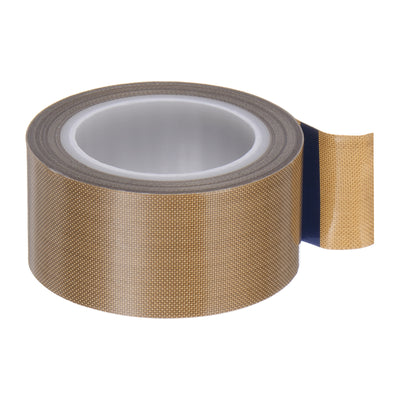 Harfington Fabric PTFE Tape 1" x 16ft PTFE Adhesive Tape 0.18mm Thickness Brown