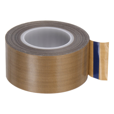 Harfington Stoff PTFE-Bandrolle, 1,2" x 33ft Hochtemperatur-PTFE-Klebeband, 0,18 mm Dicke für Vakuumversiegelungsmaschinen Handversiegler, Braun