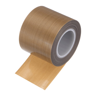 Harfington Fabric PTFE Tape 2" x 33ft PTFE Adhesive Tape 0.18mm Thickness Brown