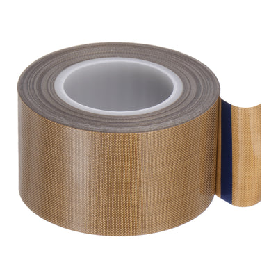 Harfington Fabric PTFE Tape 1.4" x 33ft PTFE Adhesive Tape 0.18mm Thickness Brown