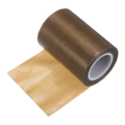 Harfington Fabric PTFE Tape 3.1" x 33ft PTFE Adhesive Tape 0.13mm Thickness Dark Brown