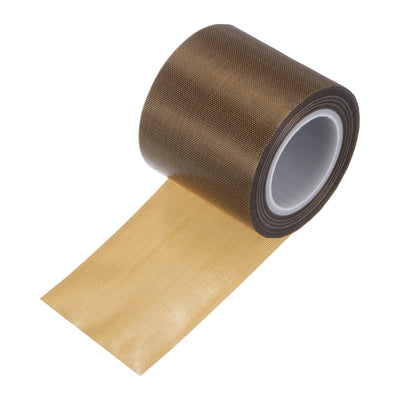 Harfington Fabric PTFE Tape 2" x 33ft PTFE Adhesive Tape 0.13mm Thickness Dark Brown