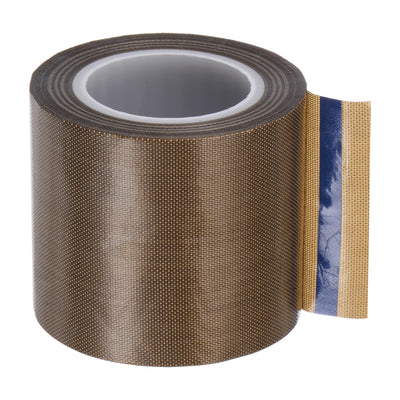 Harfington Fabric PTFE Tape 2" x 33ft PTFE Adhesive Tape 0.13mm Thickness Dark Brown