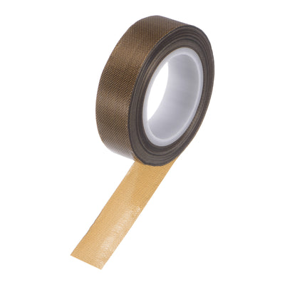 Harfington Fabric PTFE Tape 0.6" x 33ft PTFE Adhesive Tape 0.13mm Thickness Dark Brown