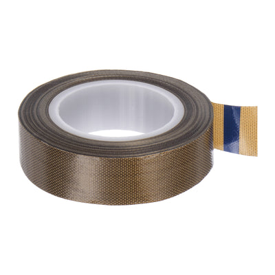 Harfington Fabric PTFE Tape 0.6" x 33ft PTFE Adhesive Tape 0.13mm Thickness Dark Brown