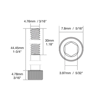 Harfington Alloy Steel Partially Threaded Socket Head Screws Black