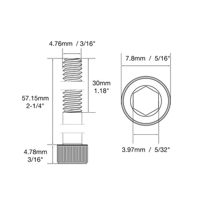 Harfington Alloy Steel Partially Threaded Socket Head Screws Black