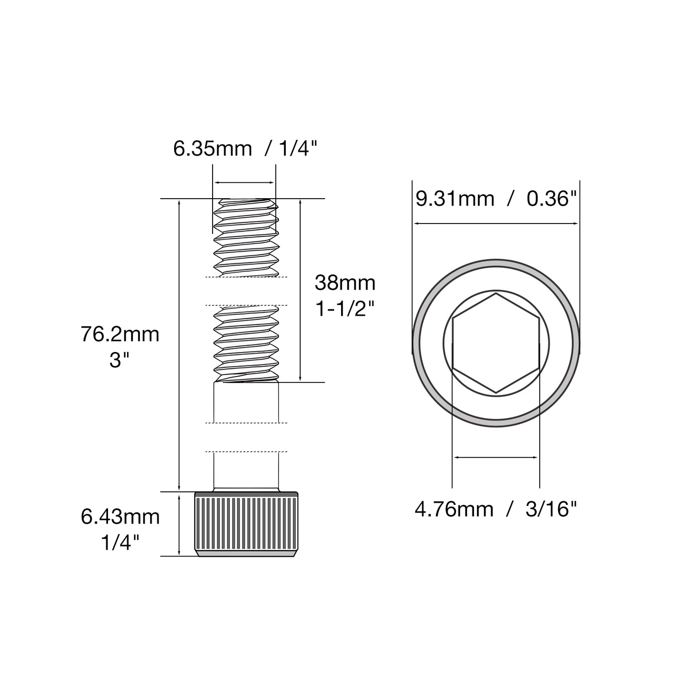 Harfington Alloy Steel Partially Threaded Socket Head Screws Black