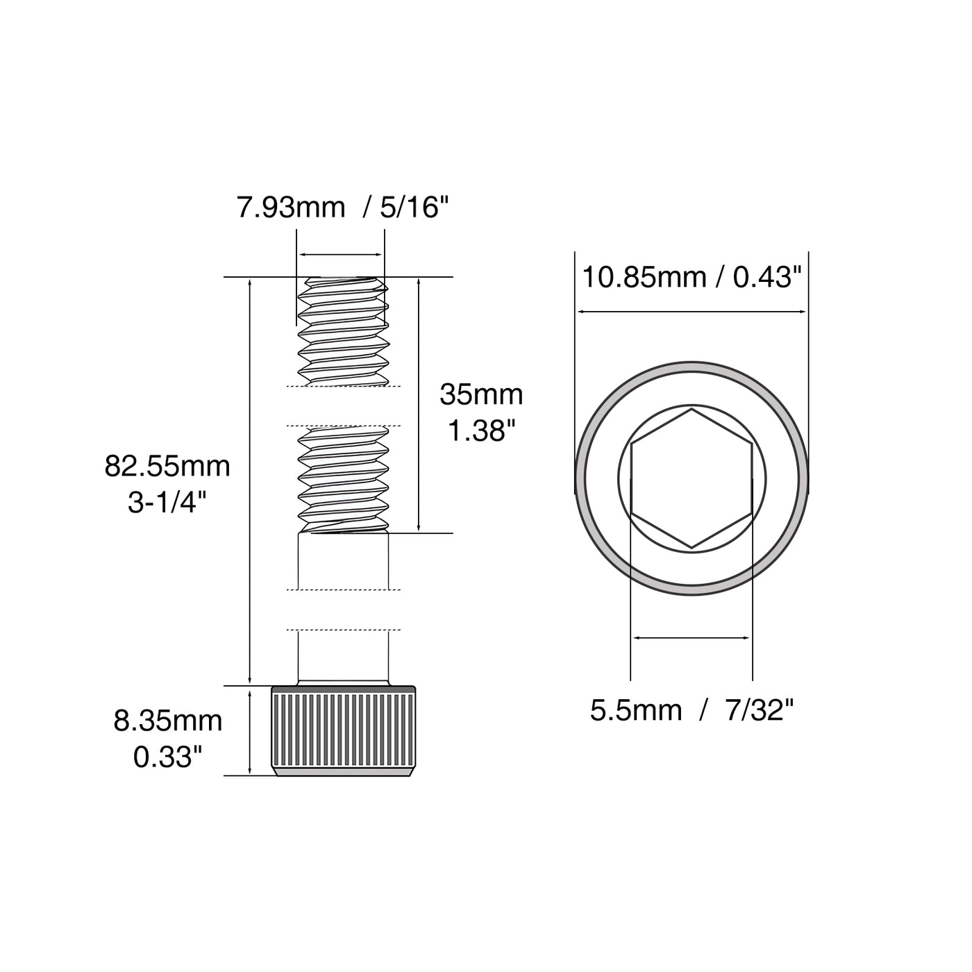 Harfington Alloy Steel Partially Threaded Socket Head Screws Black