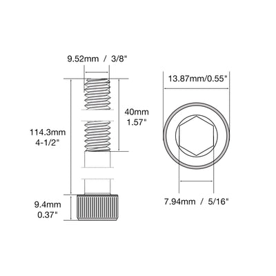 Harfington Alloy Steel Partially Threaded Socket Head Screws Black