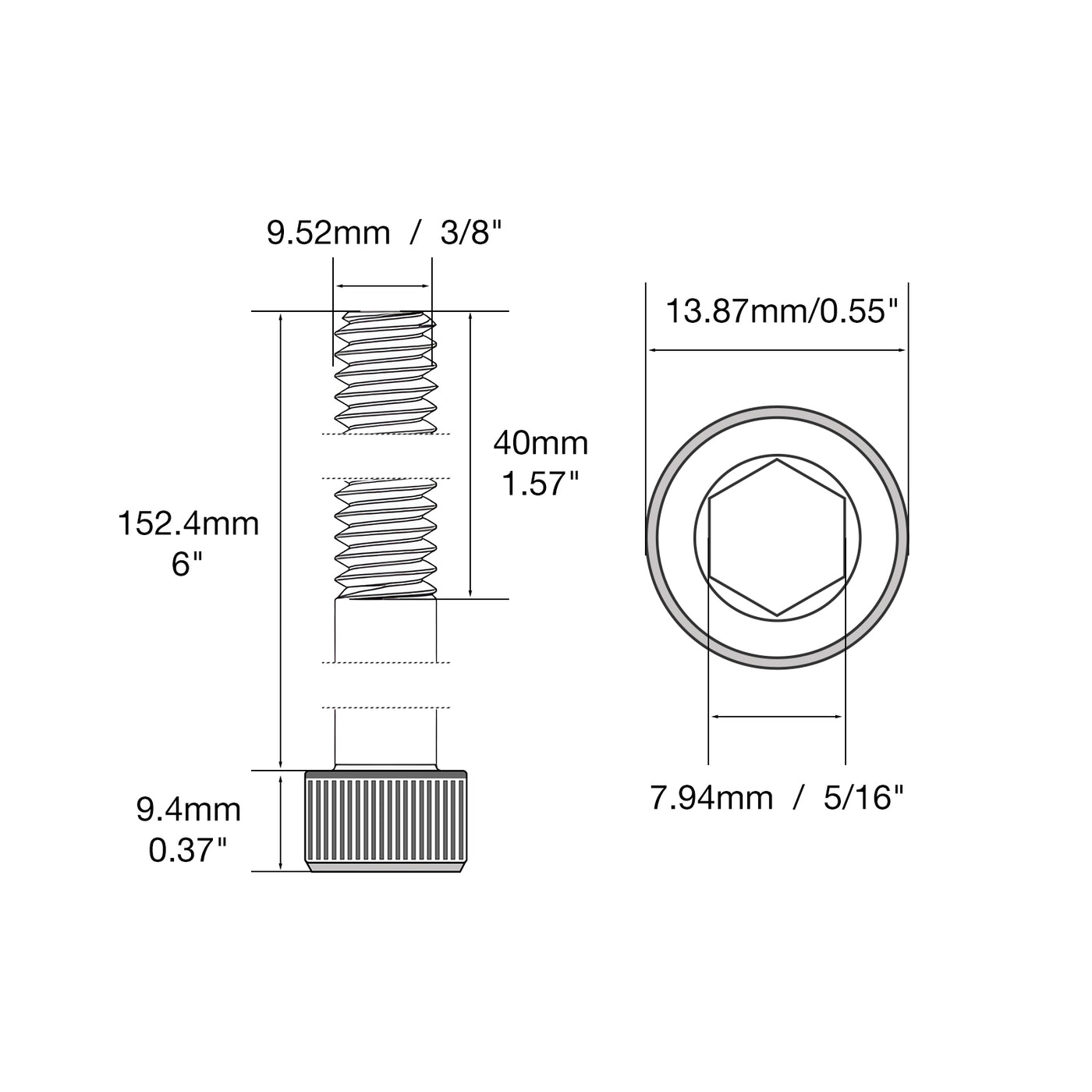 Harfington Alloy Steel Partially Threaded Socket Head Screws Black