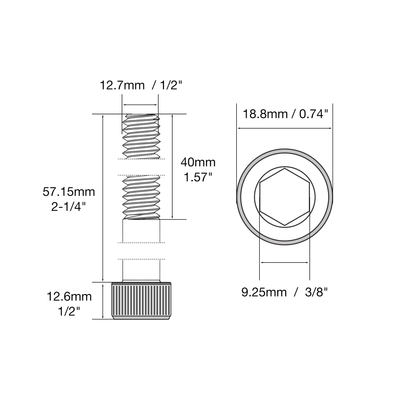 Harfington Alloy Steel Partially Threaded Socket Head Screws Black