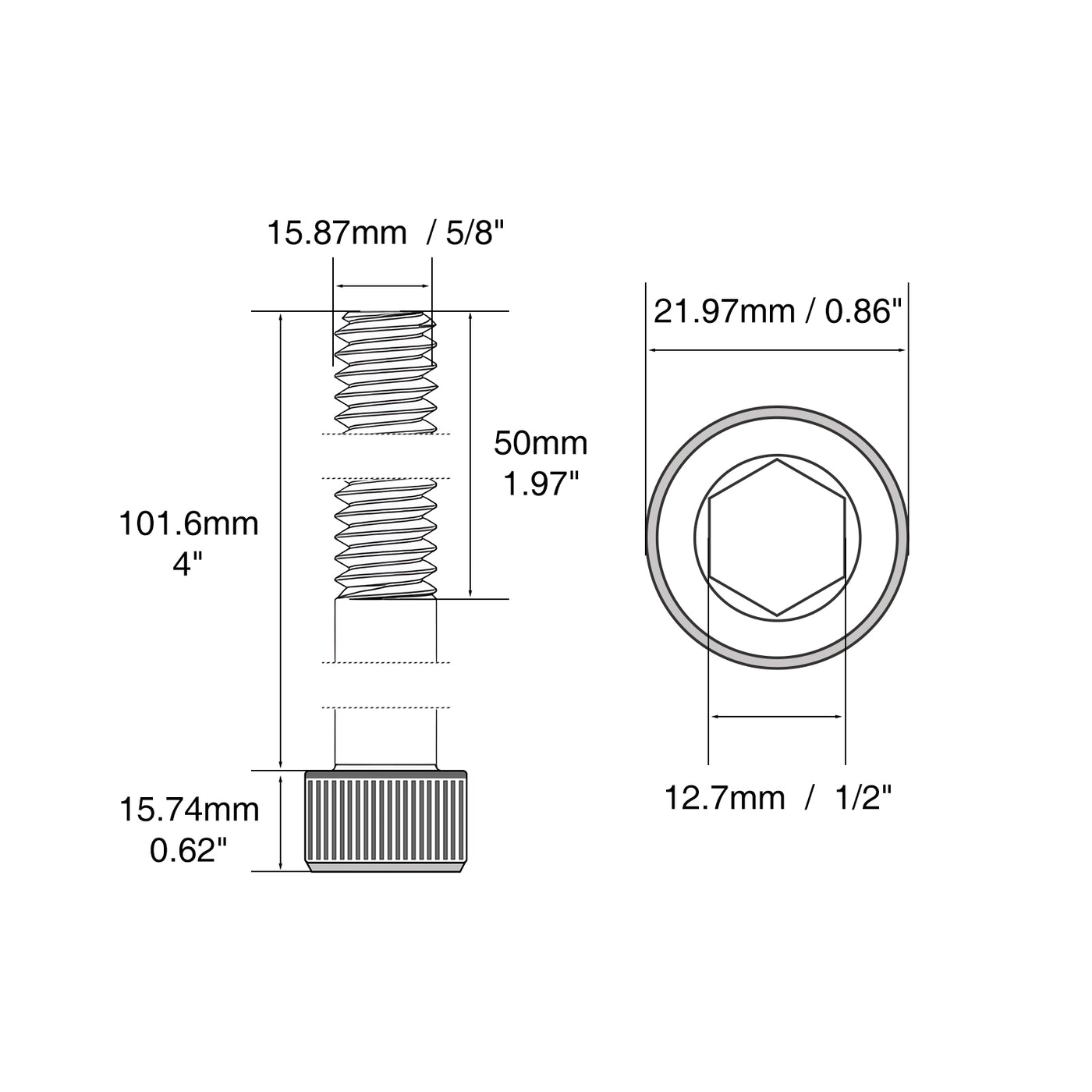 Harfington Alloy Steel Partially Threaded Socket Head Screws Black