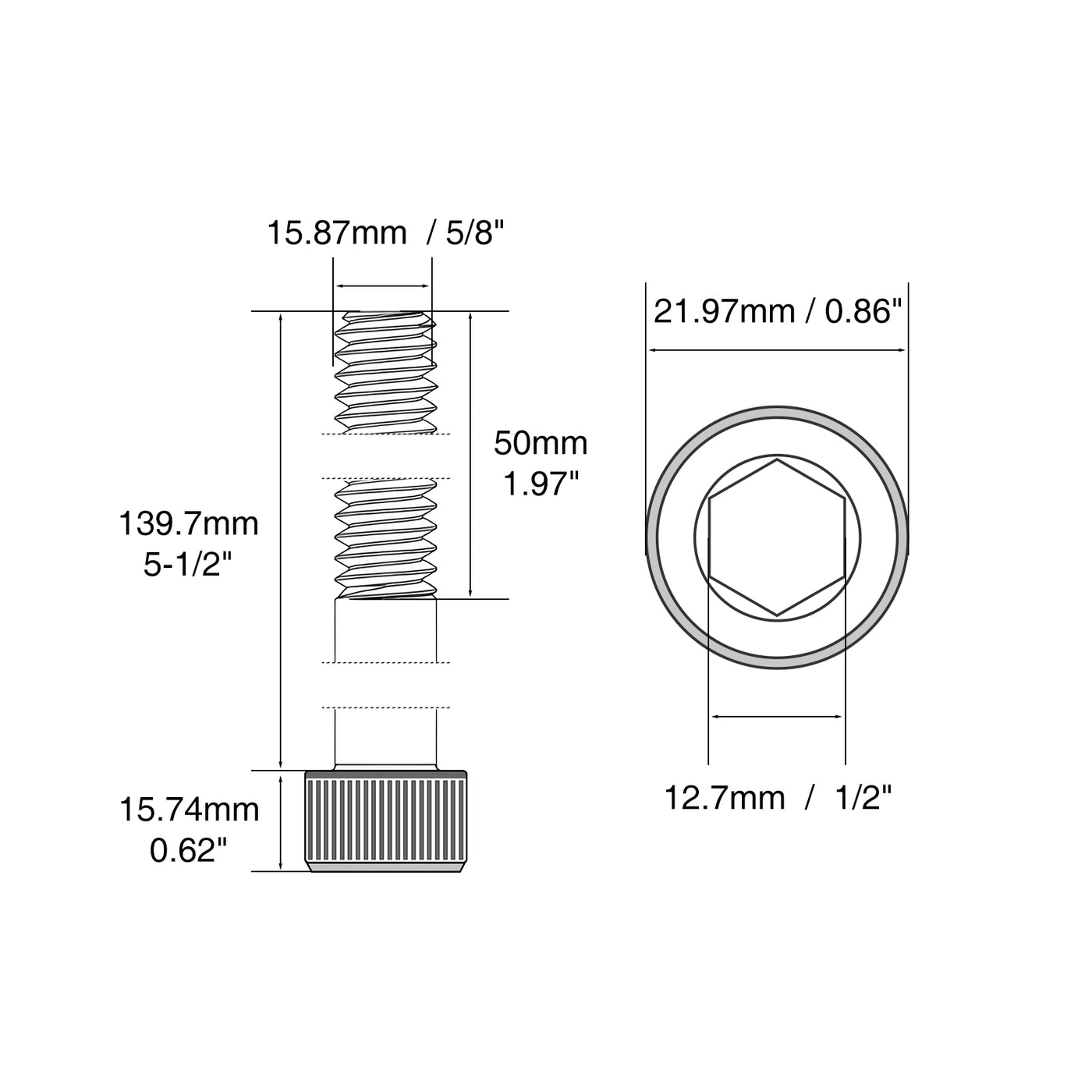 Harfington Alloy Steel Partially Threaded Socket Head Screws Black