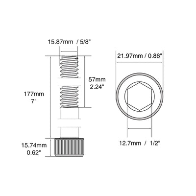 Harfington Alloy Steel Partially Threaded Socket Head Screws Black