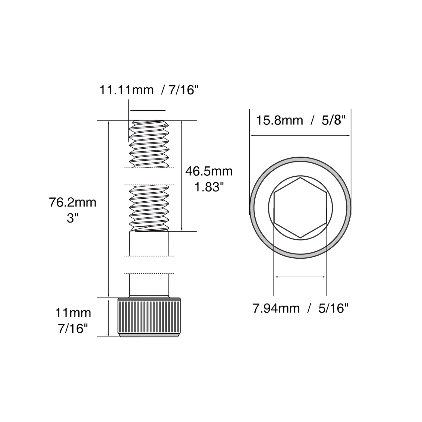 Harfington Alloy Steel Partially Threaded Socket Head Screws Black