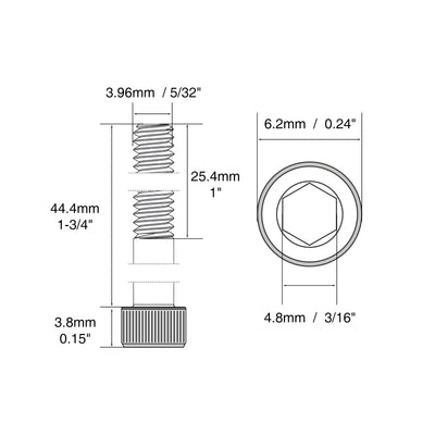 Harfington Alloy Steel Partially Threaded Socket Head Screws Black