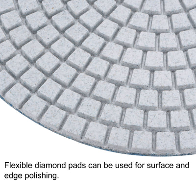 Harfington Uxcell 7-Inch 50 Grits Diamond Polishing Pad Wet/Dry for Stone Concrete Marble 2pcs