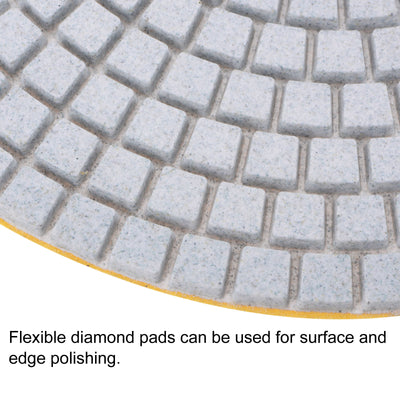 Harfington Uxcell 7-Inch 150 Grits Diamond Polishing Pad Wet/Dry for Stone Concrete Marble 2pcs