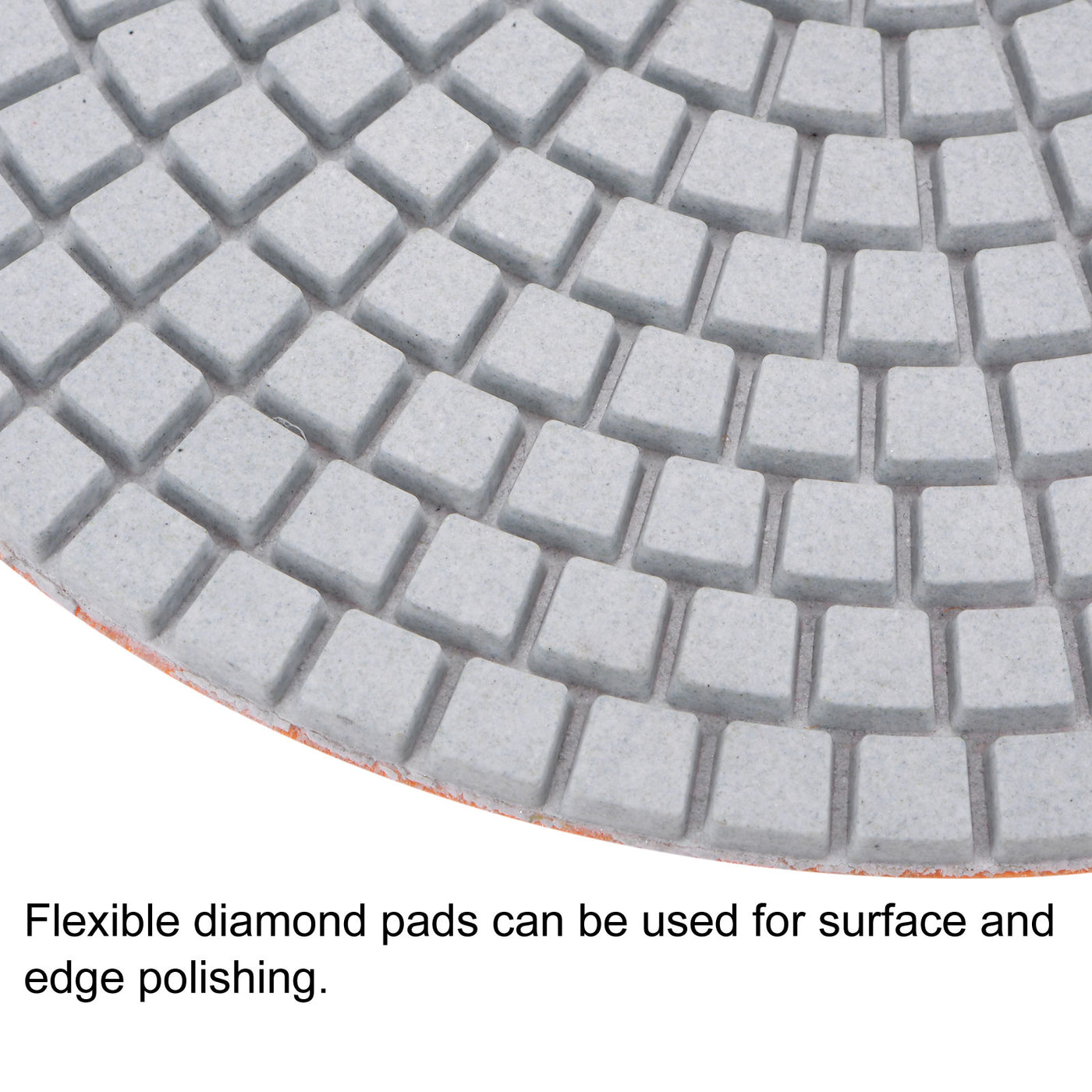 uxcell Uxcell 7-Inch 300 Grits Diamond Polishing Pad Wet/Dry for Stone Concrete Marble 2pcs