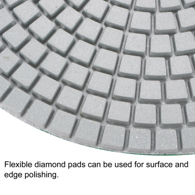 Harfington Uxcell 7-Inch 1000 Grits Diamond Polishing Pad Wet/Dry for Stone Concrete Marble 2pcs