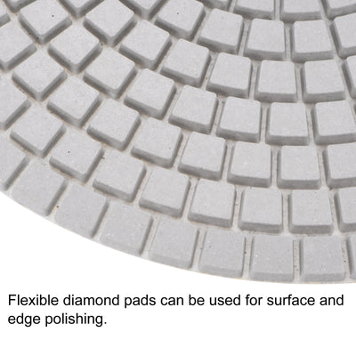 Harfington Uxcell 7-Inch 3000 Grits Diamond Polishing Pad Wet/Dry for Stone Concrete Marble 2pcs