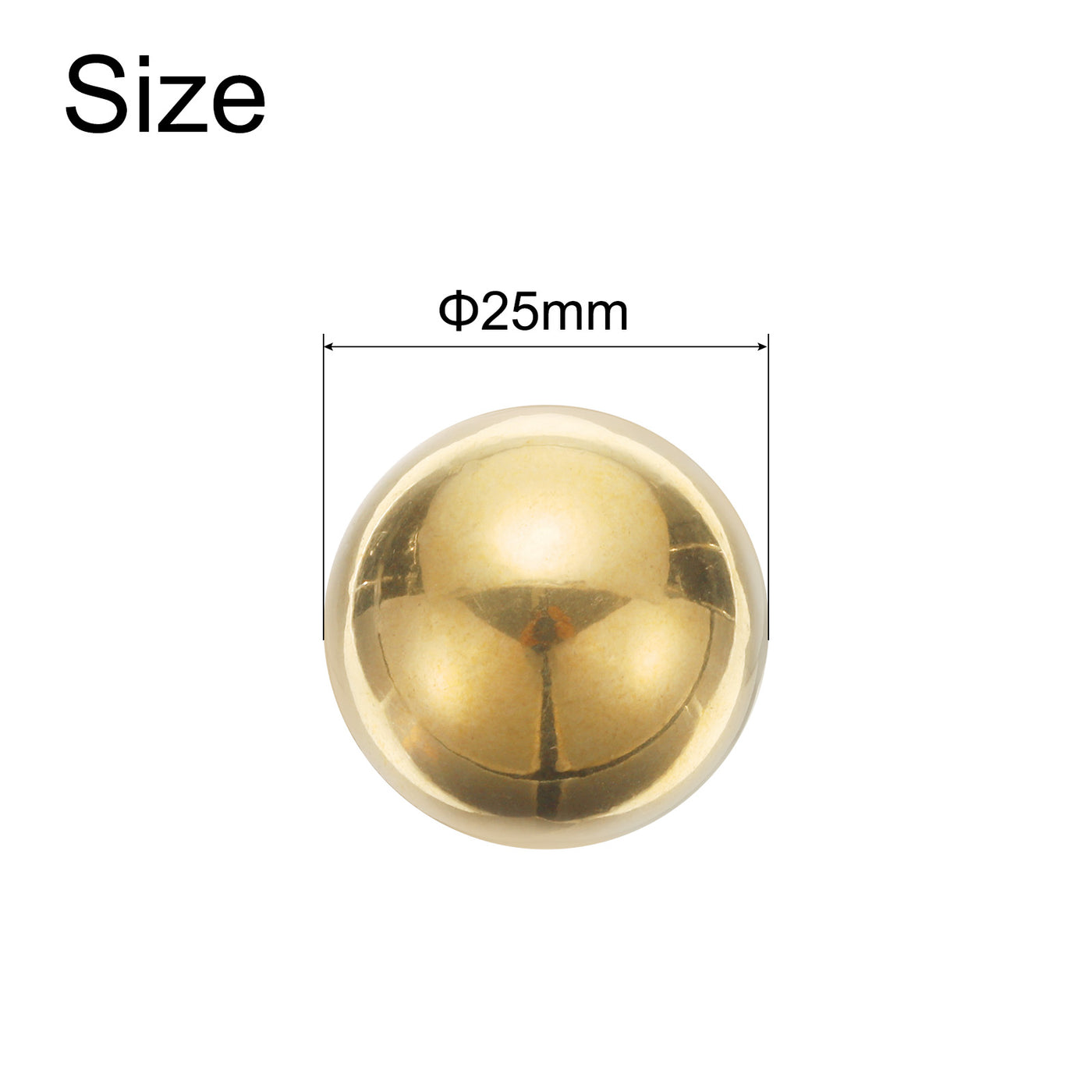 uxcell Uxcell 1pcs Precision Solid Brass Bearing Balls 25mm Industrial Brass Ball Spheres