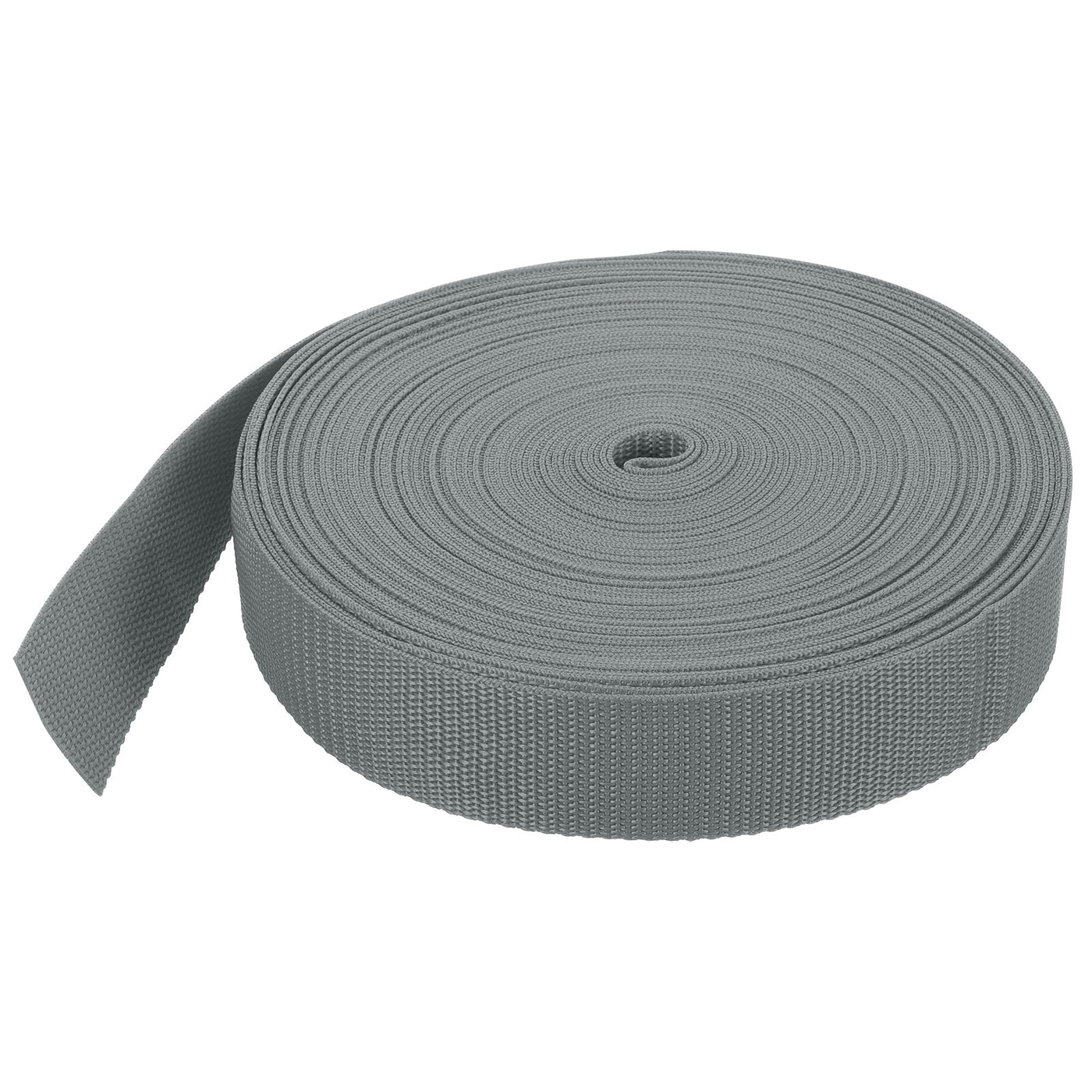 Harfington Lightweight Polypropylene Webbing Strap 1 1/2" 25 Yard Backpack Strapping Band Grey for Outdoor Luggage Cargo Straps