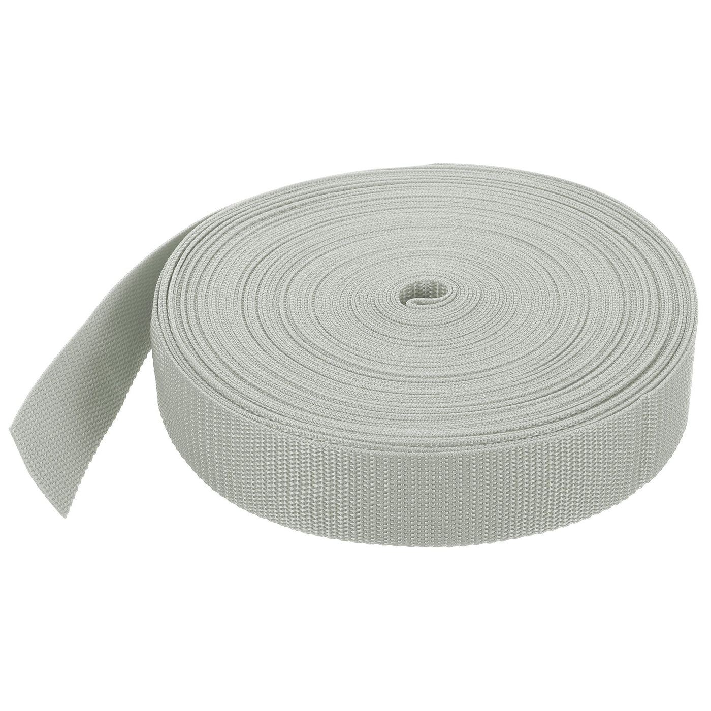 Harfington Lightweight Polypropylene Webbing Strap 1 1/2" 25 Yard Backpack Strapping Band Pale Grey for Outdoor Luggage Cargo Straps