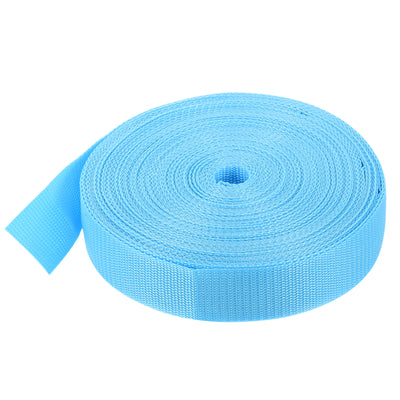 Harfington Lightweight Polypropylene Webbing Strap 1 1/2" 25 Yard Backpack Strapping Band Aquamarine Blue for Outdoor Luggage Cargo Straps