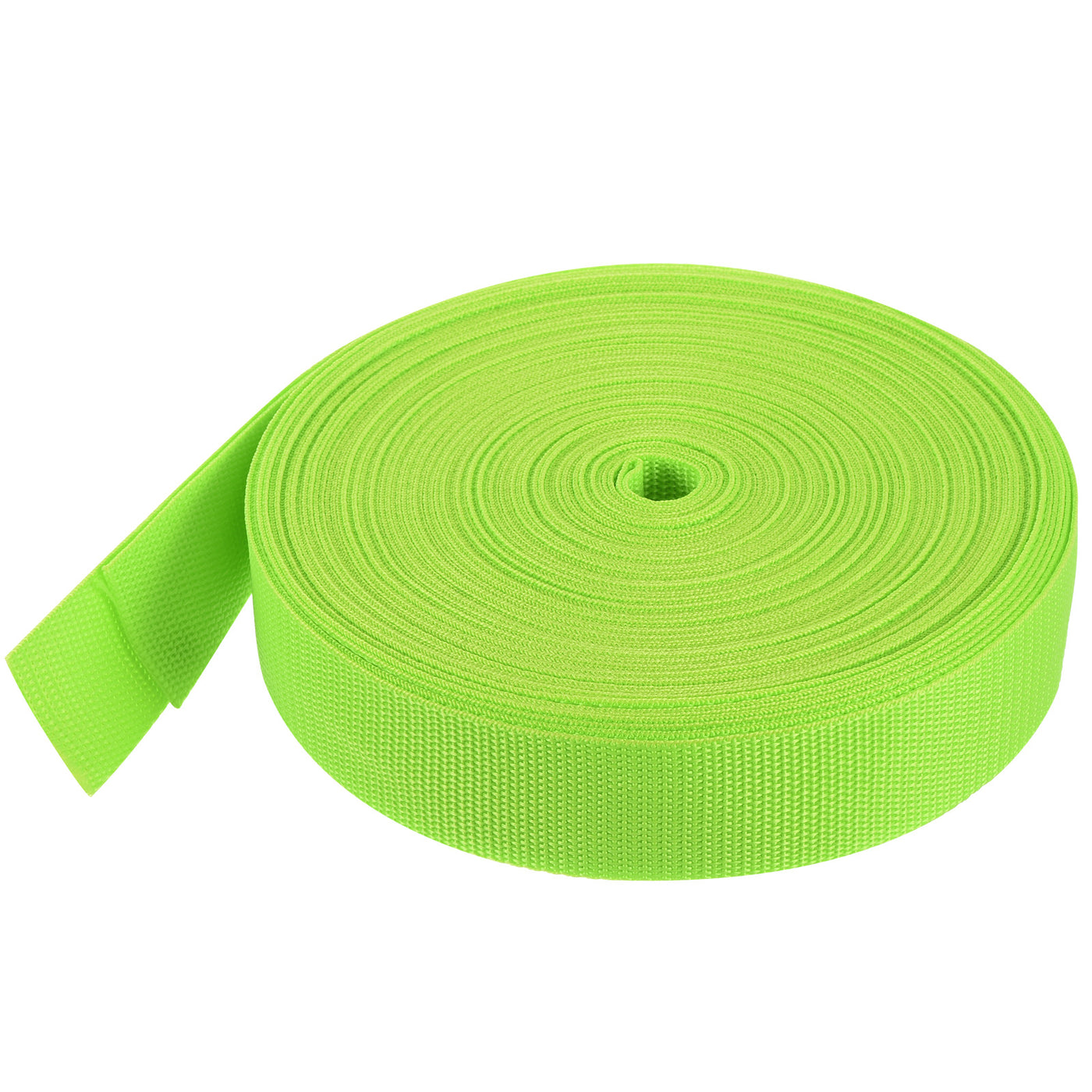 Harfington Lightweight Polypropylene Webbing Strap 1 1/2" 25 Yard Backpack Strapping Band Lime Green for Outdoor Luggage Cargo Straps