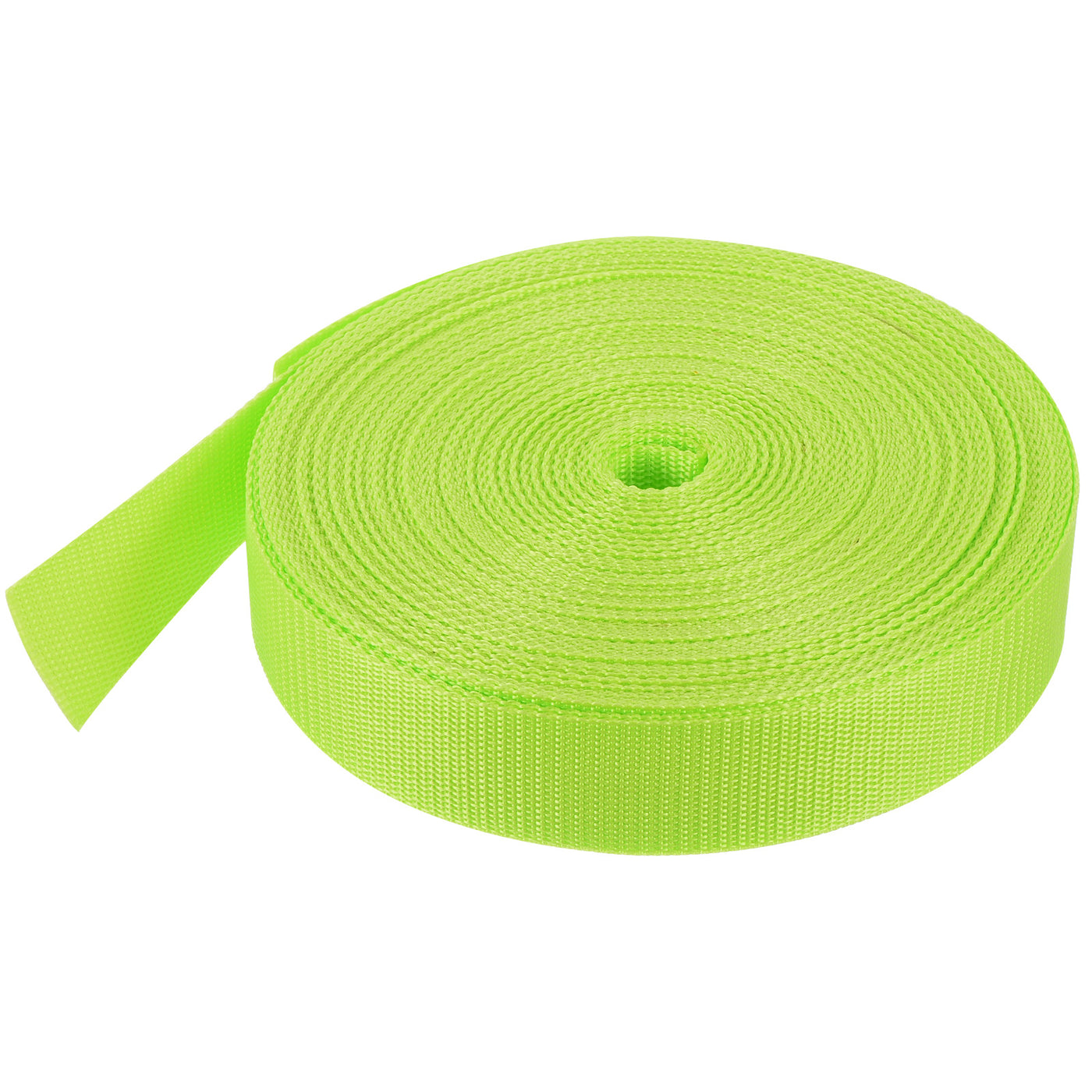 Harfington Lightweight Polypropylene Webbing Strap 1 1/2" 25 Yard Backpack Strapping Band Yellowish Green for Outdoor Luggage Cargo Straps