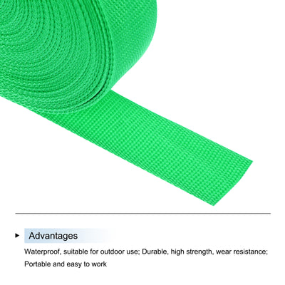 Harfington Lightweight Polypropylene Webbing Strap 1 1/2" 25 Yard Backpack Strapping Band Mint Green for Outdoor Luggage Cargo Straps