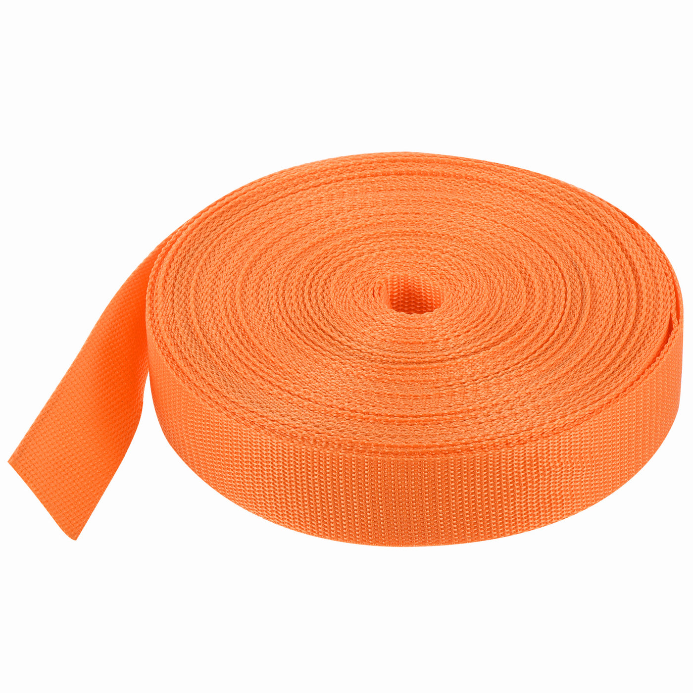 Harfington Lightweight Polypropylene Webbing Strap 1 1/2" 25 Yard Backpack Strapping Band Light Orange for Outdoor Luggage Cargo Straps