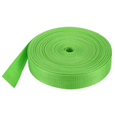 Harfington Lightweight Polypropylene Webbing Strap 1 1/2" 25 Yard Backpack Strapping Band Light Green for Outdoor Luggage Cargo Straps