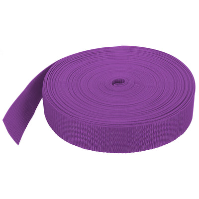 Harfington Lightweight Polypropylene Webbing Strap 1 1/2" 25 Yard Backpack Strapping Band Purplish Red for Outdoor Luggage Cargo Straps