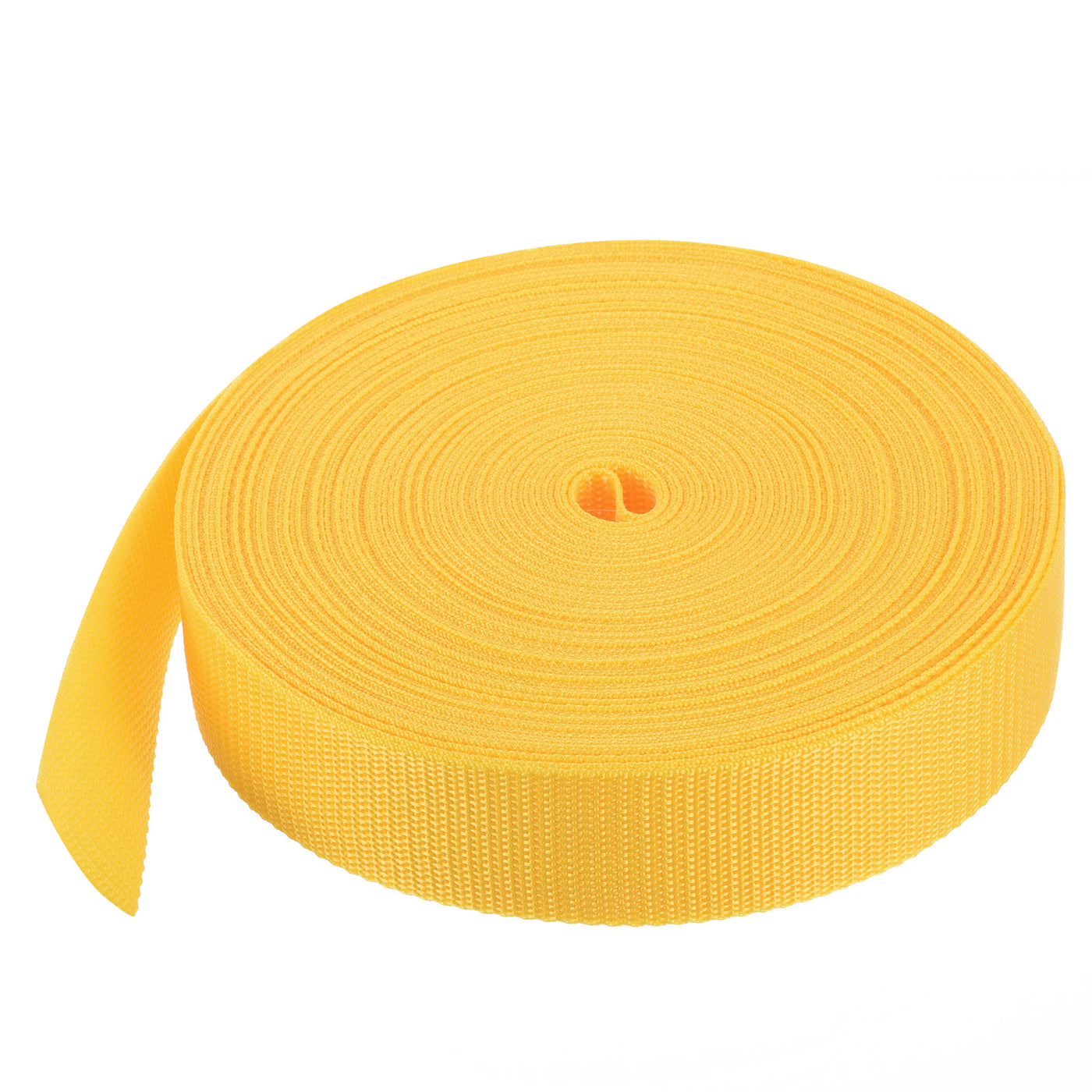 Harfington Lightweight Polypropylene Webbing Strap 1 1/2" 25 Yard Backpack Strapping Band Dark Yellow for Outdoor Luggage Cargo Straps