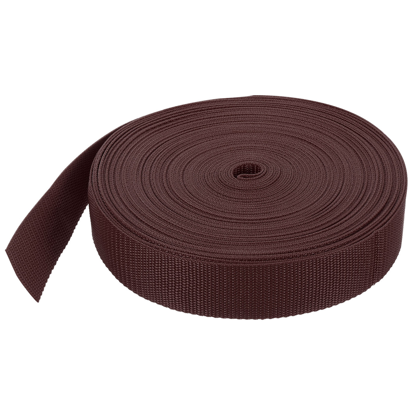 Harfington Lightweight Polypropylene Webbing Strap 1 1/2" 25 Yard Backpack Strapping Band Brown for Outdoor Luggage Cargo Straps